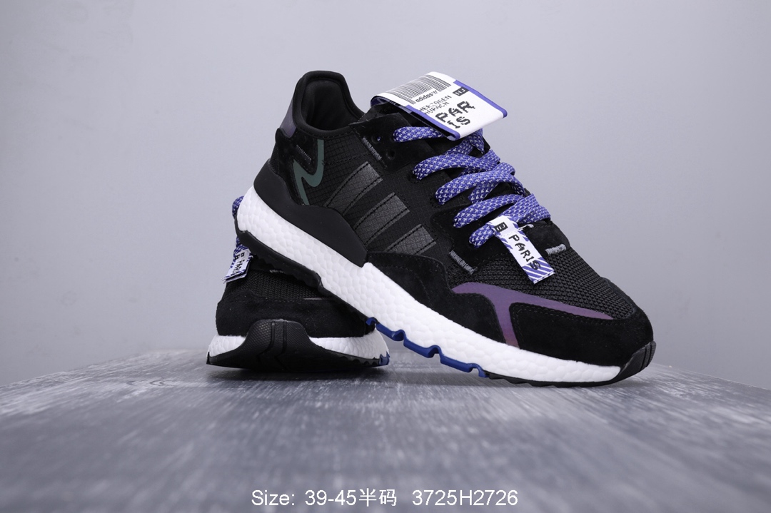 140真标半码！ 阿迪达斯 三叶草adidas Originals 2019 Nite Jogger Boost 夜行者系列 爆米花复古休闲运动百搭跑鞋 性比价版本！
