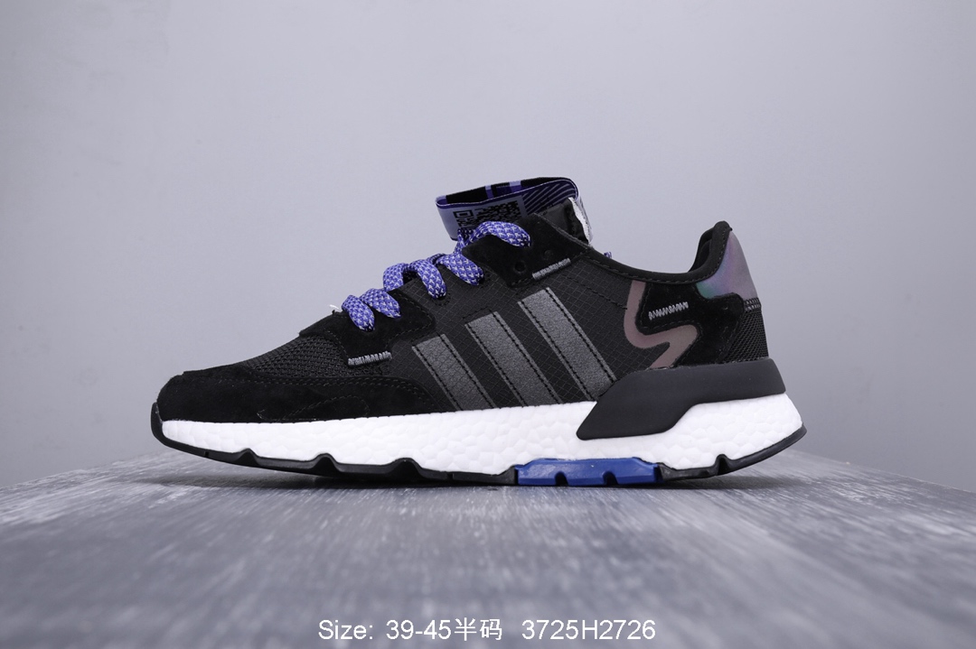 140真标半码！ 阿迪达斯 三叶草adidas Originals 2019 Nite Jogger Boost 夜行者系列 爆米花复古休闲运动百搭跑鞋 性比价版本！