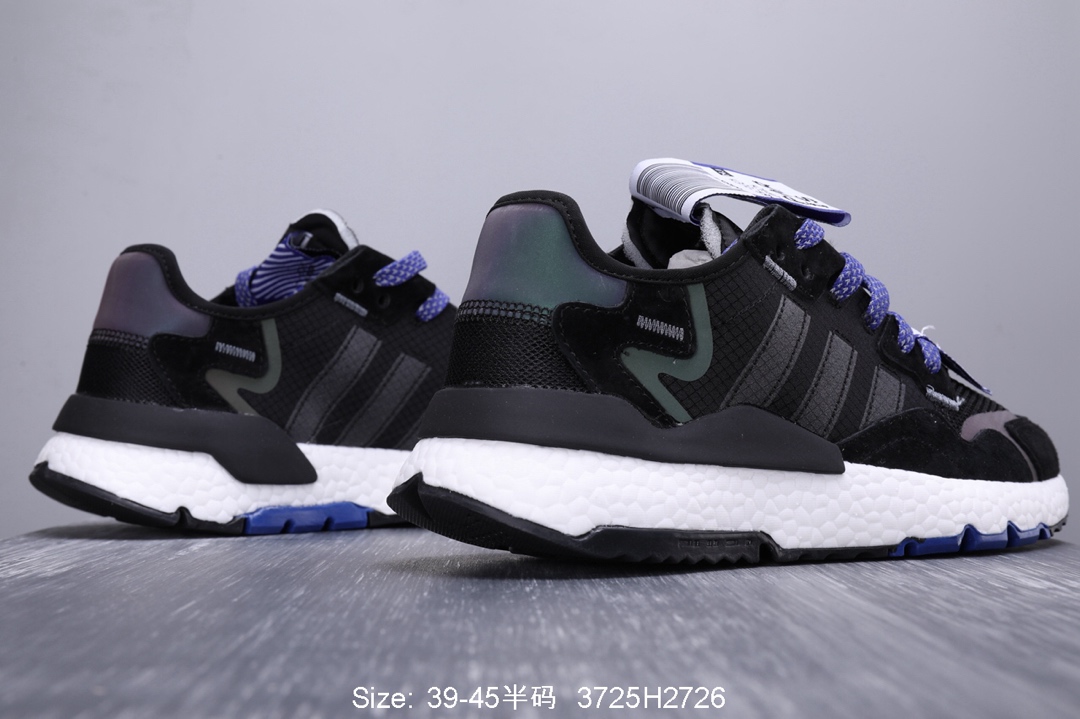 140真标半码！ 阿迪达斯 三叶草adidas Originals 2019 Nite Jogger Boost 夜行者系列 爆米花复古休闲运动百搭跑鞋 性比价版本！