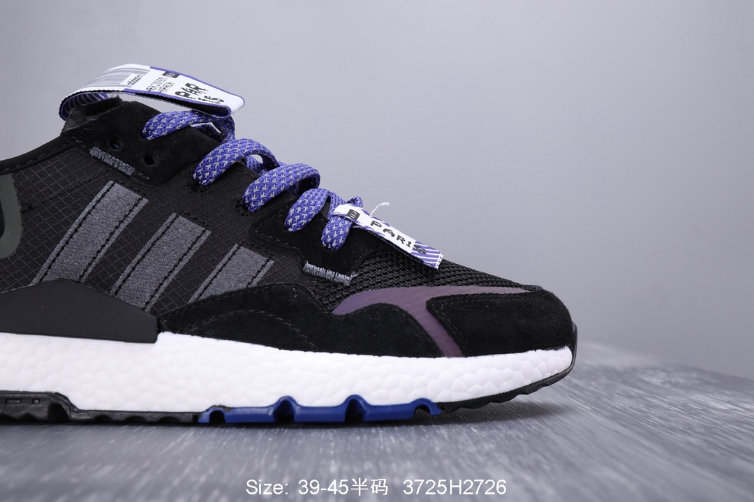140真标半码！ 阿迪达斯 三叶草adidas Originals 2019 Nite Jogger Boost 夜行者系列 爆米花复古休闲运动百搭跑鞋 性比价版本！