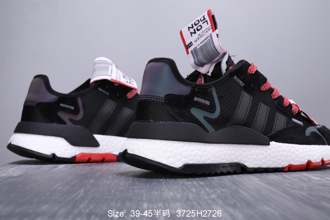 140真标半码！ 阿迪达斯 三叶草adidas Originals 2019 Nite Jogger Boost 夜行者系列 爆米花复古休闲运动百搭跑鞋 性比价版本！