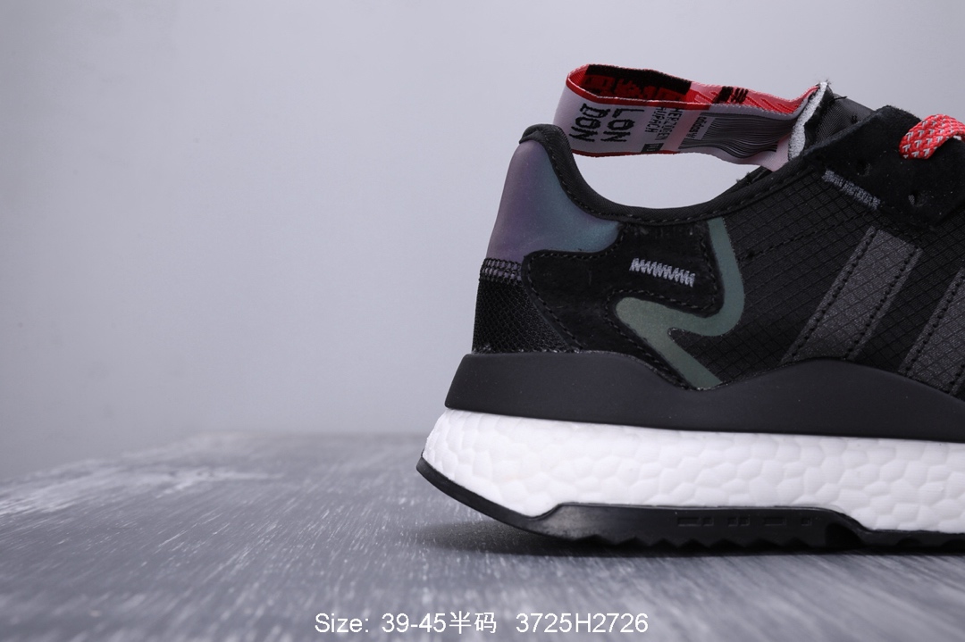 140真标半码！ 阿迪达斯 三叶草adidas Originals 2019 Nite Jogger Boost 夜行者系列 爆米花复古休闲运动百搭跑鞋 性比价版本！