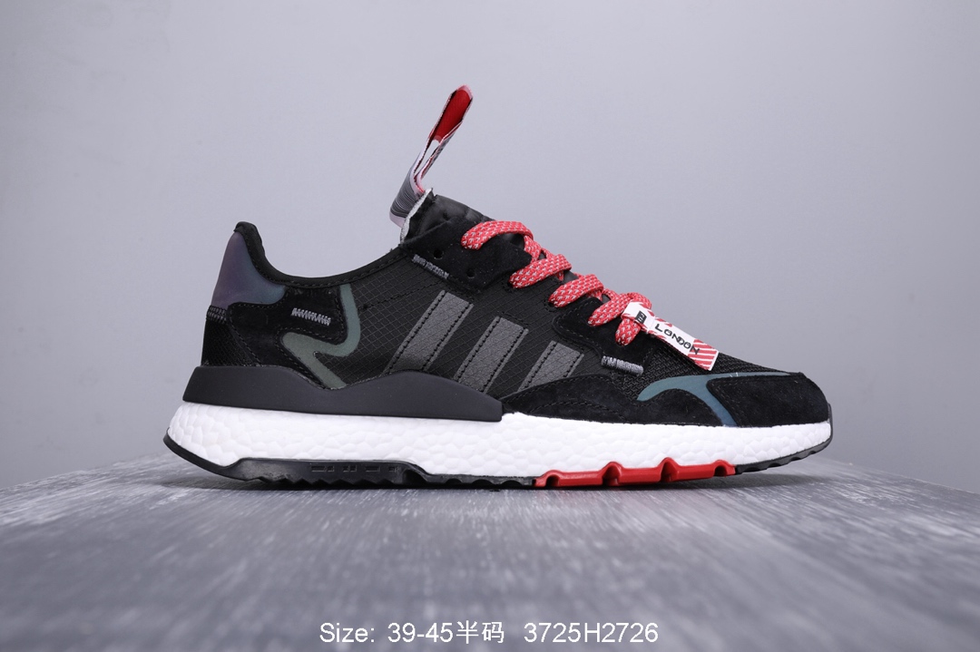 140真标半码！ 阿迪达斯 三叶草adidas Originals 2019 Nite Jogger Boost 夜行者系列 爆米花复古休闲运动百搭跑鞋 性比价版本