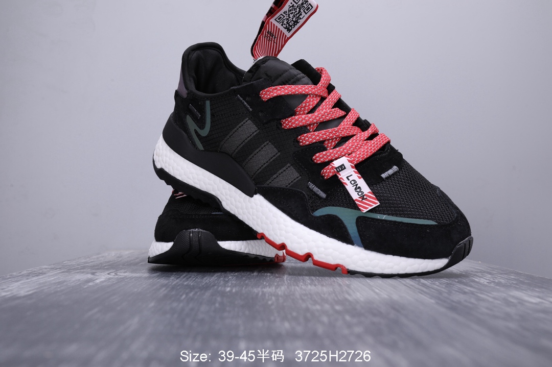 140真标半码！ 阿迪达斯 三叶草adidas Originals 2019 Nite Jogger Boost 夜行者系列 爆米花复古休闲运动百搭跑鞋 性比价版本