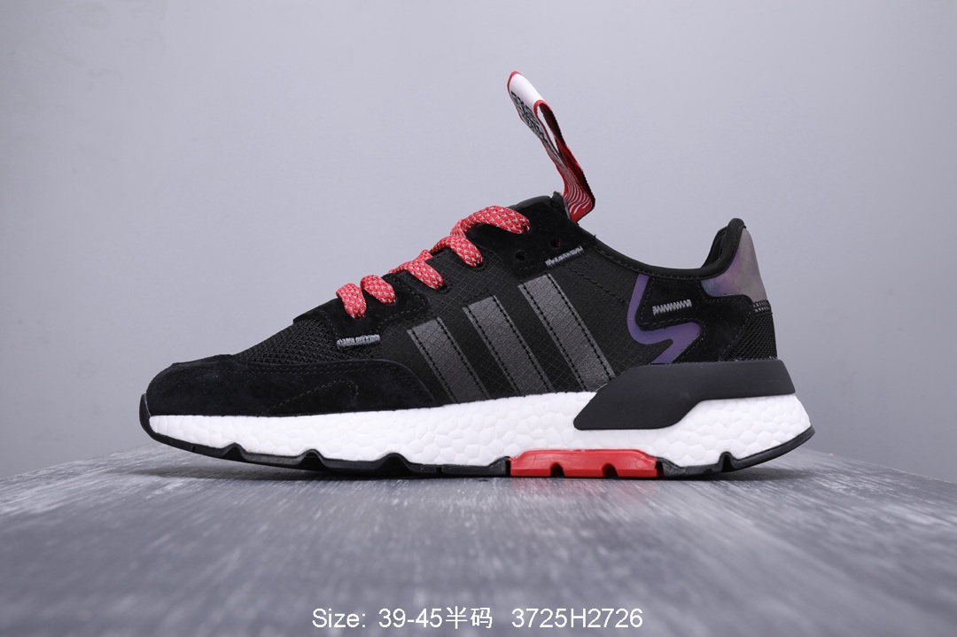 140真标半码！ 阿迪达斯 三叶草adidas Originals 2019 Nite Jogger Boost 夜行者系列 爆米花复古休闲运动百搭跑鞋 性比价版本