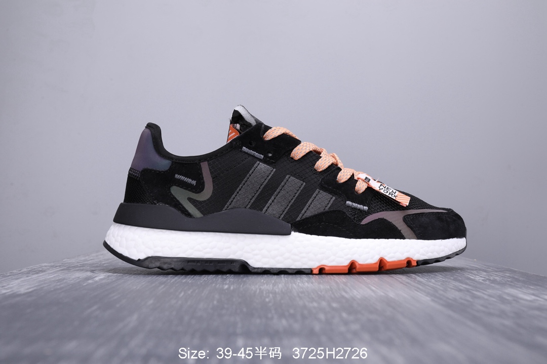 140真标半码！ 阿迪达斯 三叶草adidas Originals 2019 Nite Jogger Boost 夜行者系列 爆米花复古休闲运动百搭跑鞋 性比价版本
