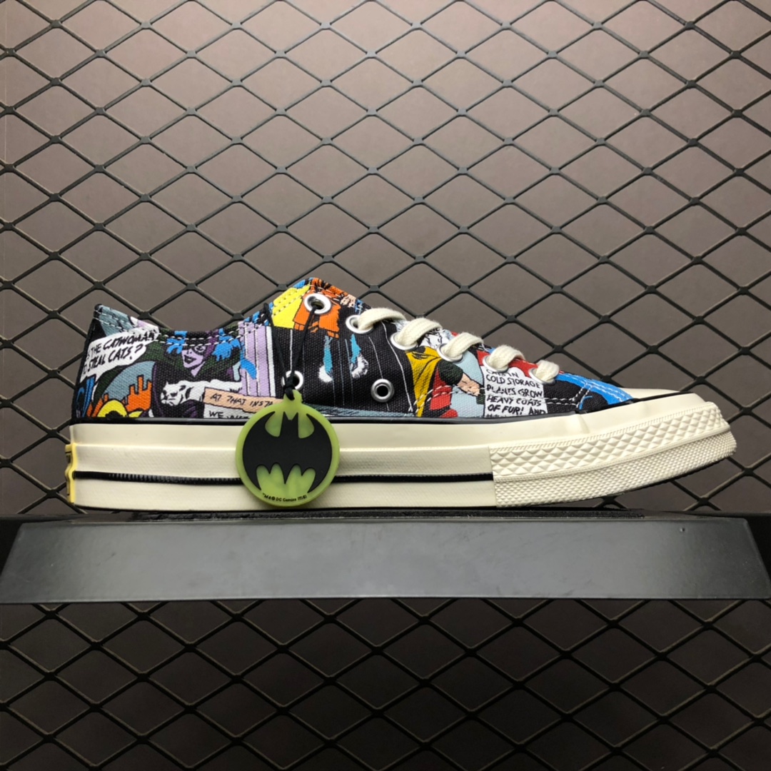 160 DC Comics  X Converse 匡威 DC正义联盟联名款 帆布低帮休闲板鞋 双围条蓝底