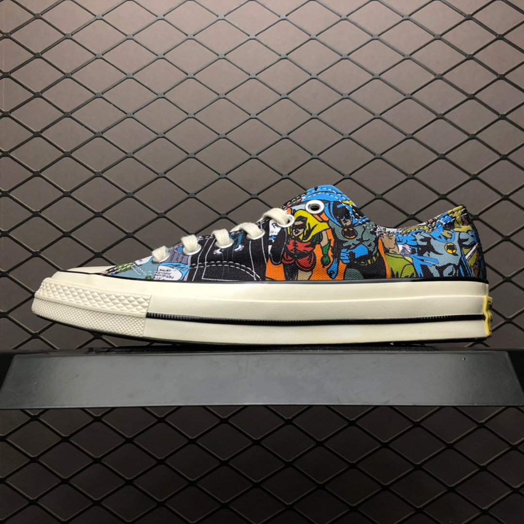 160 DC Comics  X Converse 匡威 DC正义联盟联名款 帆布低帮休闲板鞋 双围条蓝底