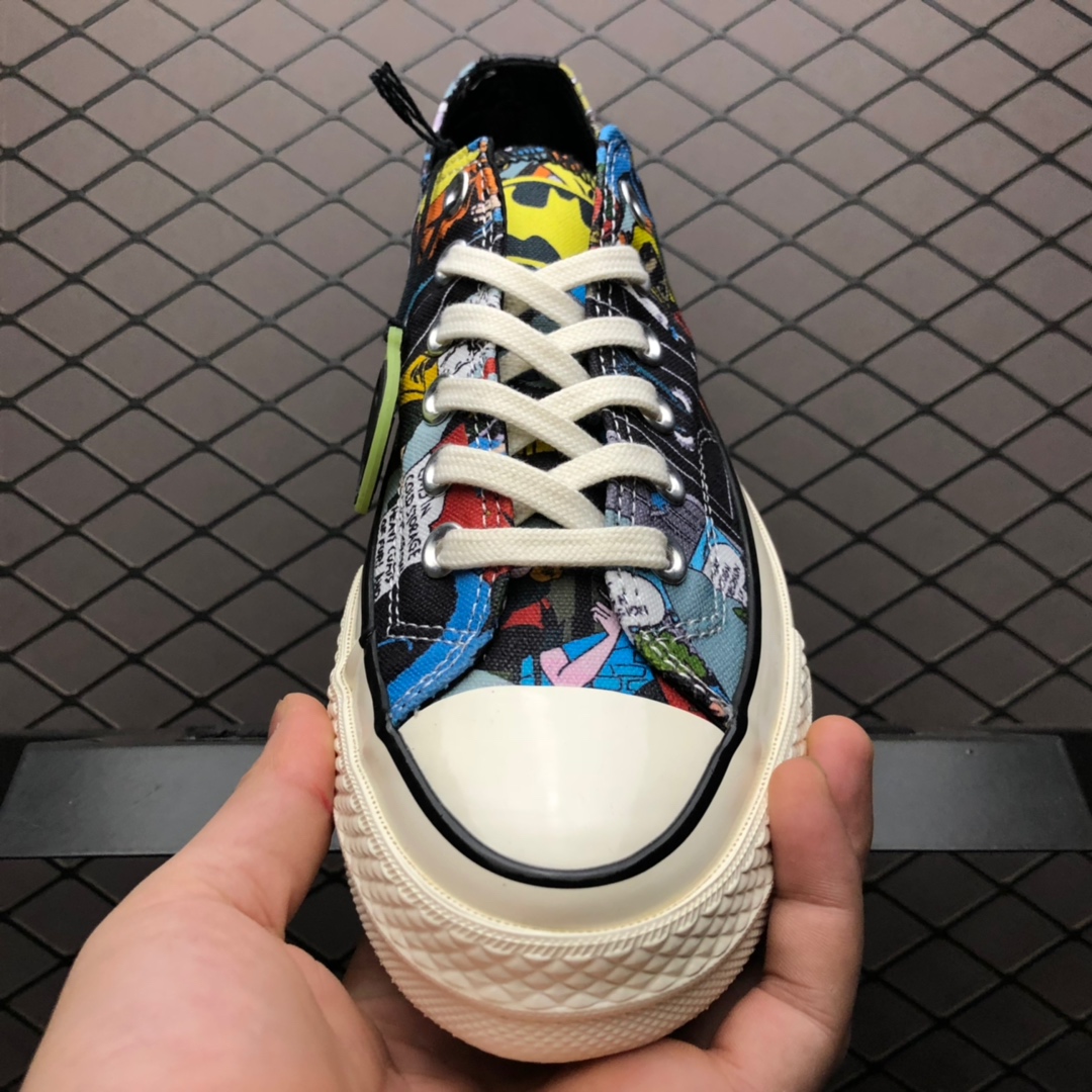 160 DC Comics  X Converse 匡威 DC正义联盟联名款 帆布低帮休闲板鞋 双围条蓝底