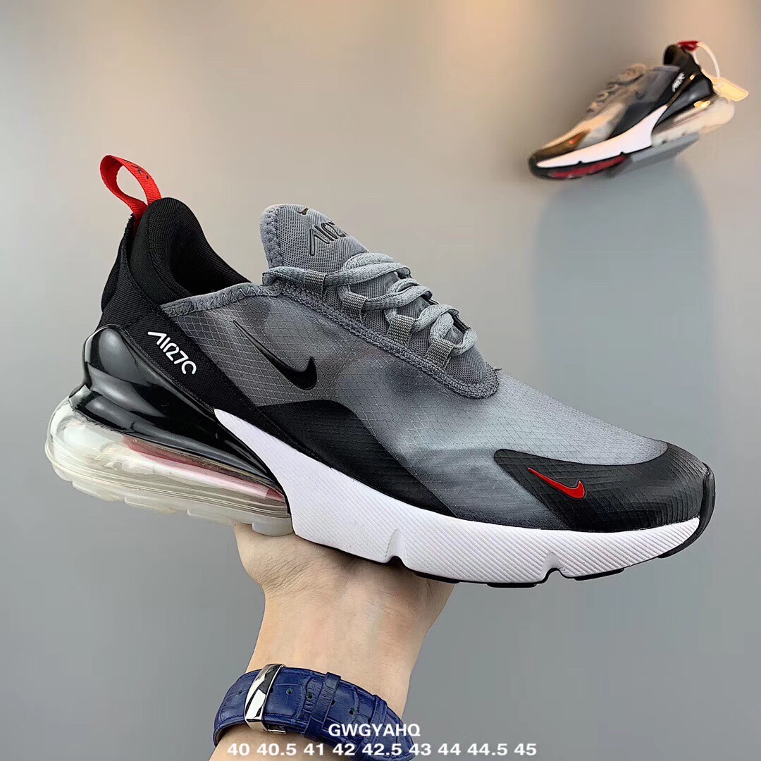 170原装公司级 耐克 Nike Air Max 270 透明进口网纱 清凉一夏 Mas270系列后跟半掌气垫慢跑鞋
