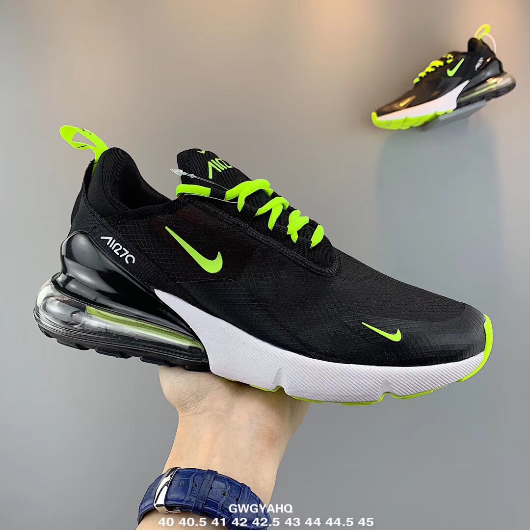 170原装公司级 耐克 Nike Air Max 270 透明进口网纱 清凉一夏 Mas270系列后跟半掌气垫慢跑鞋