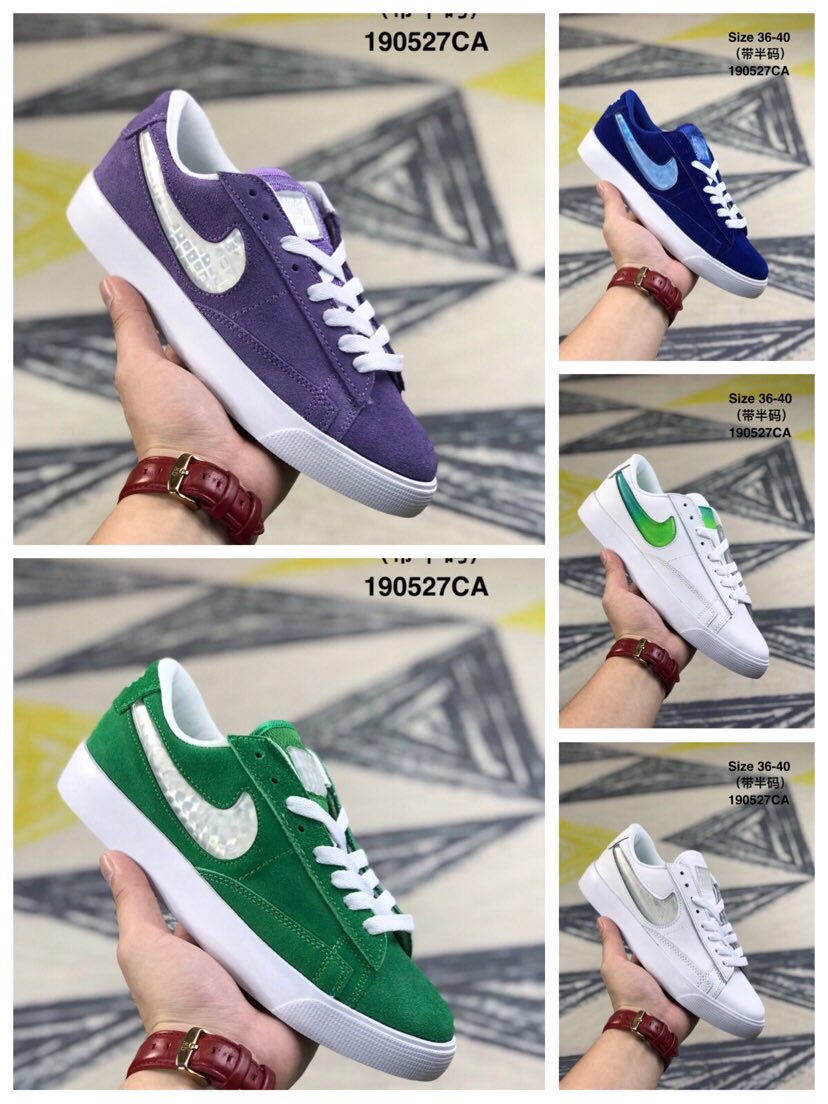 90 耐克 女鞋 NIKE BLAZER LOW开拓者果冻勾低帮板鞋