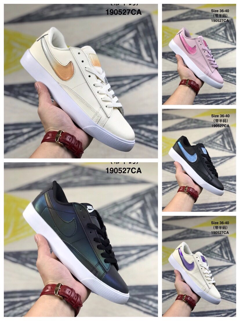 90 耐克 女鞋 NIKE BLAZER LOW开拓者果冻勾低帮板鞋