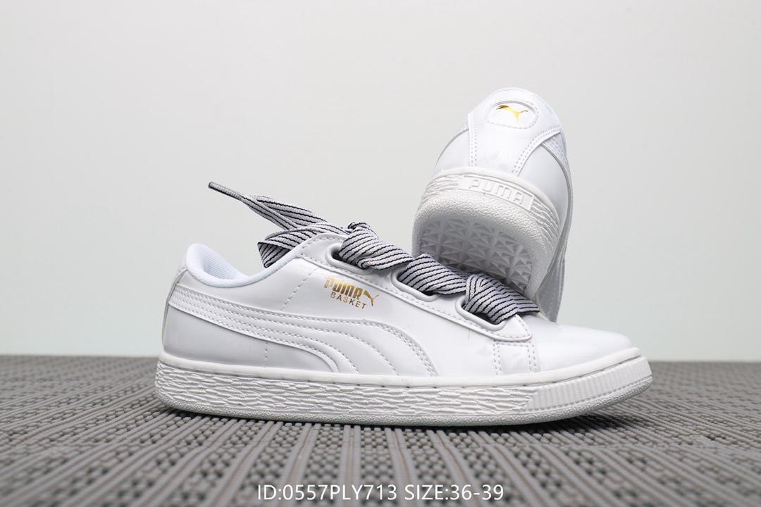 95彪马Puma Suede Classic Archive 女款 蝴蝶结丝带休闲百搭板鞋