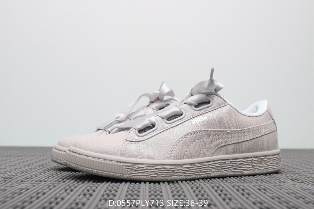 95彪马Puma Suede Classic Archive 女款 蝴蝶结丝带休闲百搭板鞋