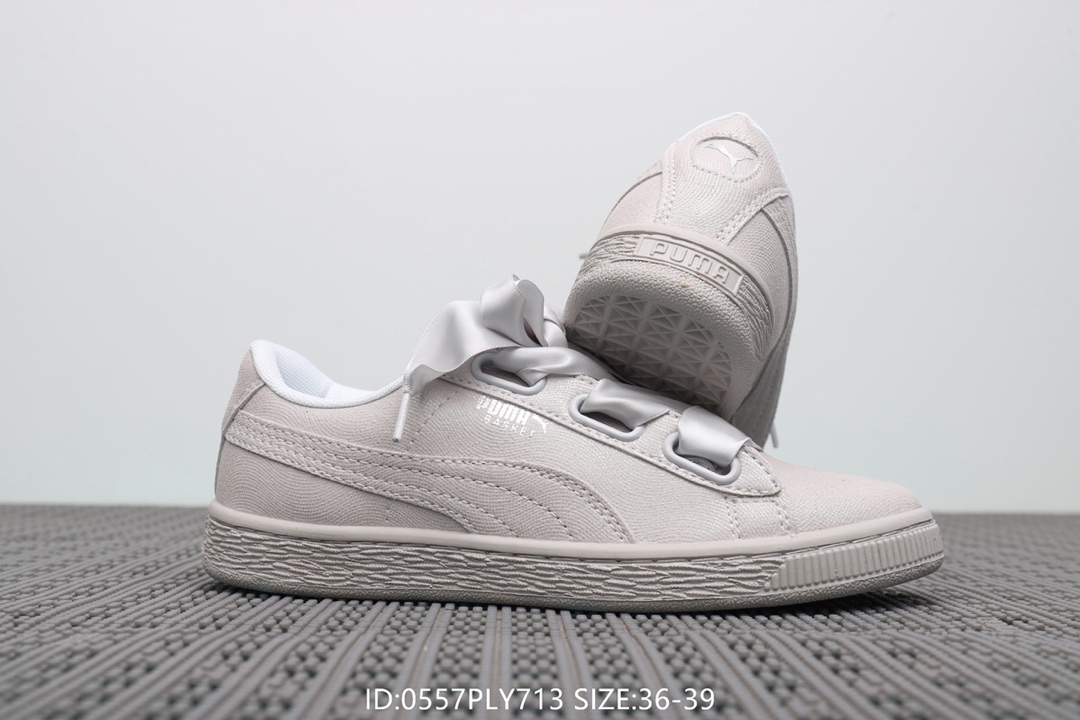 95彪马Puma Suede Classic Archive 女款 蝴蝶结丝带休闲百搭板鞋