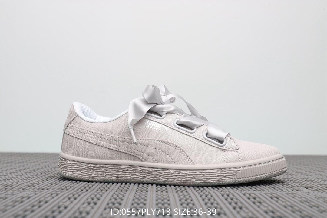 95彪马Puma Suede Classic Archive 女款 蝴蝶结丝带休闲百搭板鞋