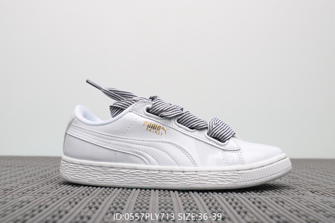 95彪马Puma Suede Classic Archive 女款 蝴蝶结丝带休闲百搭板鞋