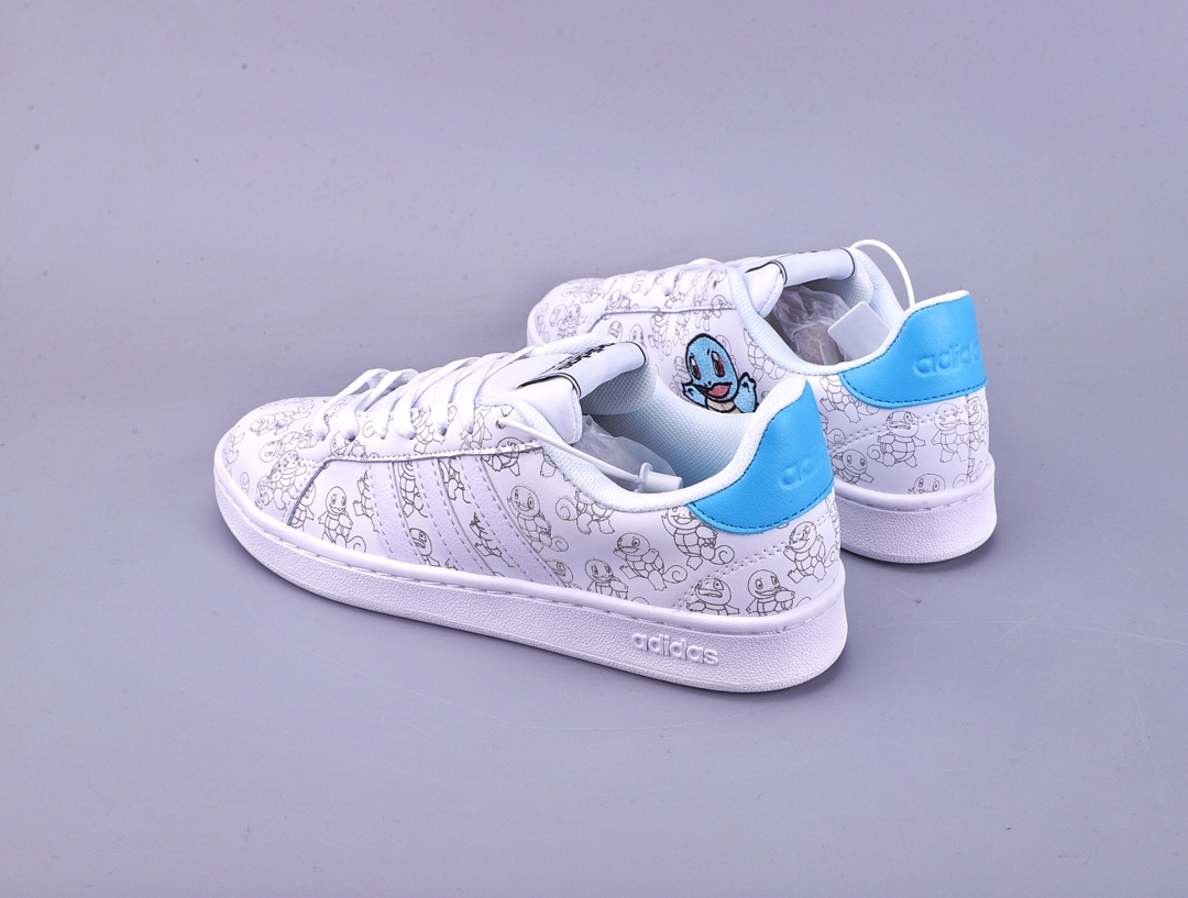 170升级原盒版本 宝可梦 Pokémon x adidas neo ADVANTAGE重磅联名 Squirtle杰尼龟 水晶蓝 EG2195