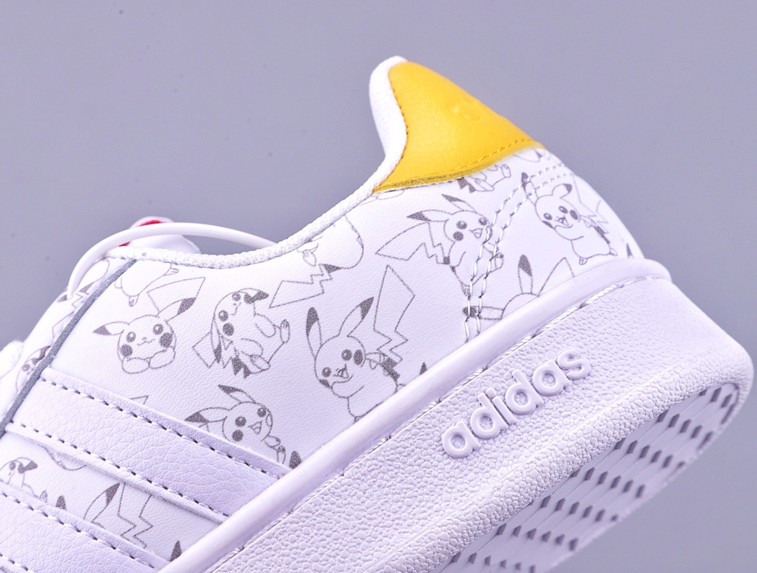 170升级原盒版本 宝可梦 Pokémon x adidas neo ADVANTAGE重磅联名 皮卡丘 PIKACHU 闪电黄 EG2196