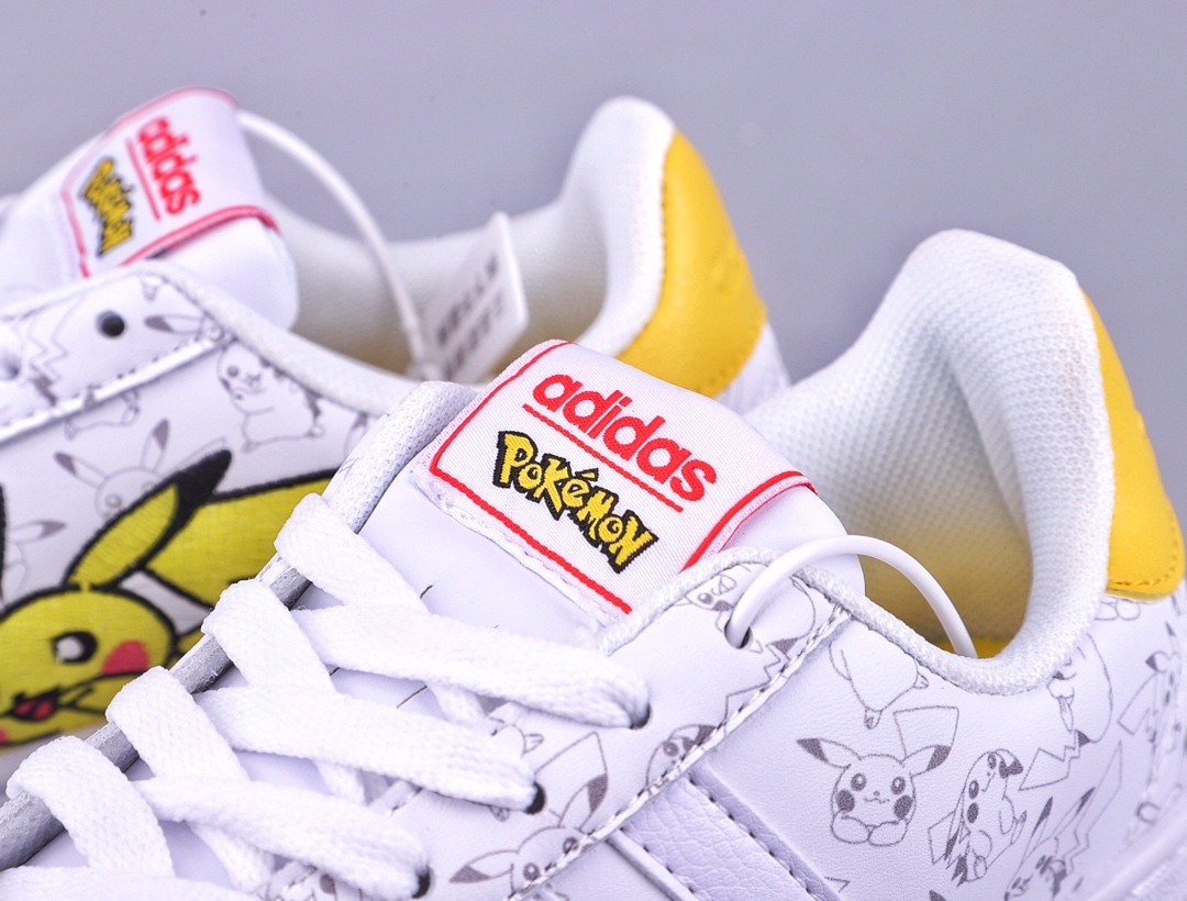 170升级原盒版本 宝可梦 Pokémon x adidas neo ADVANTAGE重磅联名 皮卡丘 PIKACHU 闪电黄 EG2196