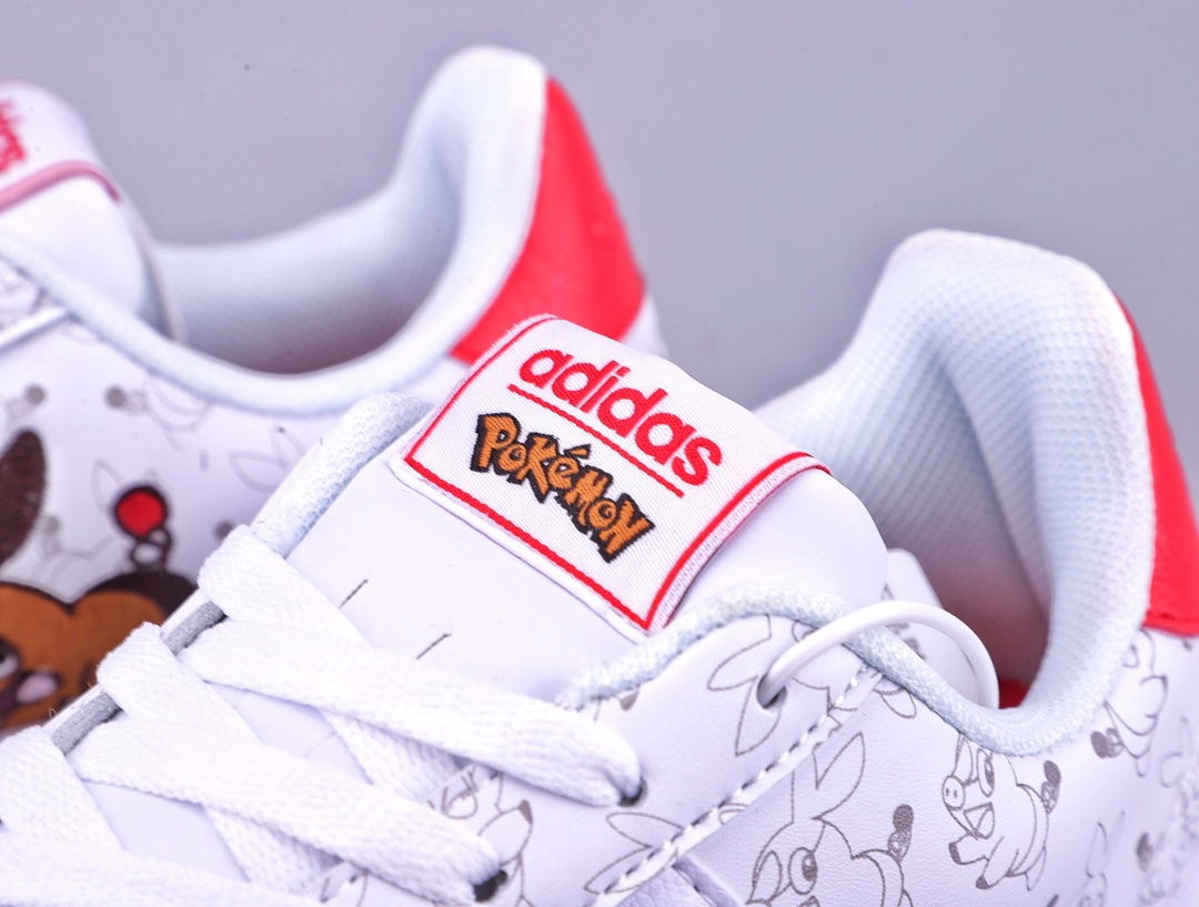 170Pokemon x Adidas NEO 宝可梦神奇宝贝联名 EG2197“Tepig”红尾 暖暖猪 全鞋头层皮