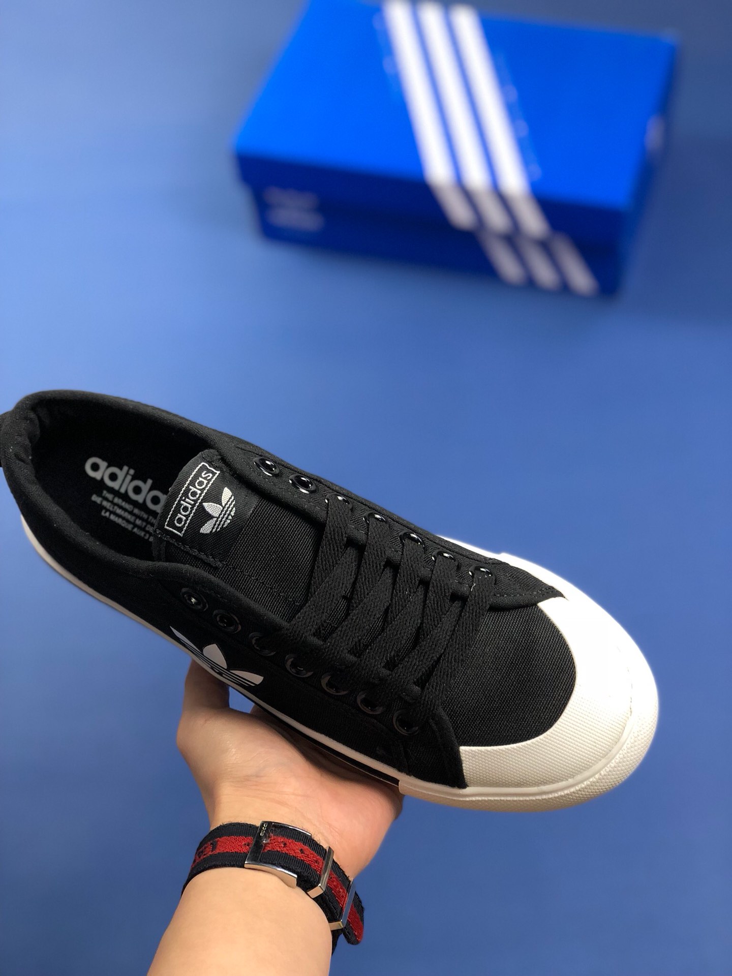 120 夏日新品 原楦开发 三叶草Adidas Nizza Blanc Bordeaux LO二代半截式包胶头 三叶草经典帆布板鞋情侣休闲鞋