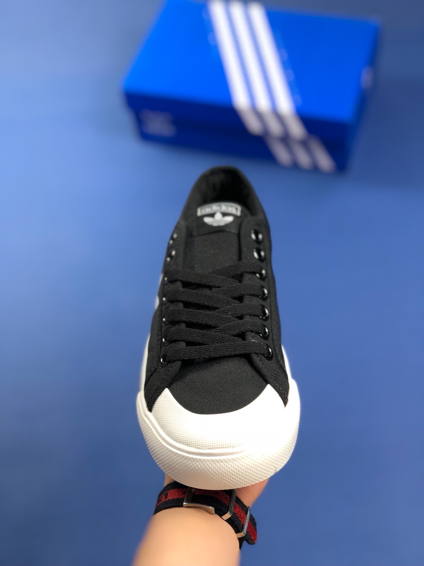 120 夏日新品 原楦开发 三叶草Adidas Nizza Blanc Bordeaux LO二代半截式包胶头 三叶草经典帆布板鞋情侣休闲鞋