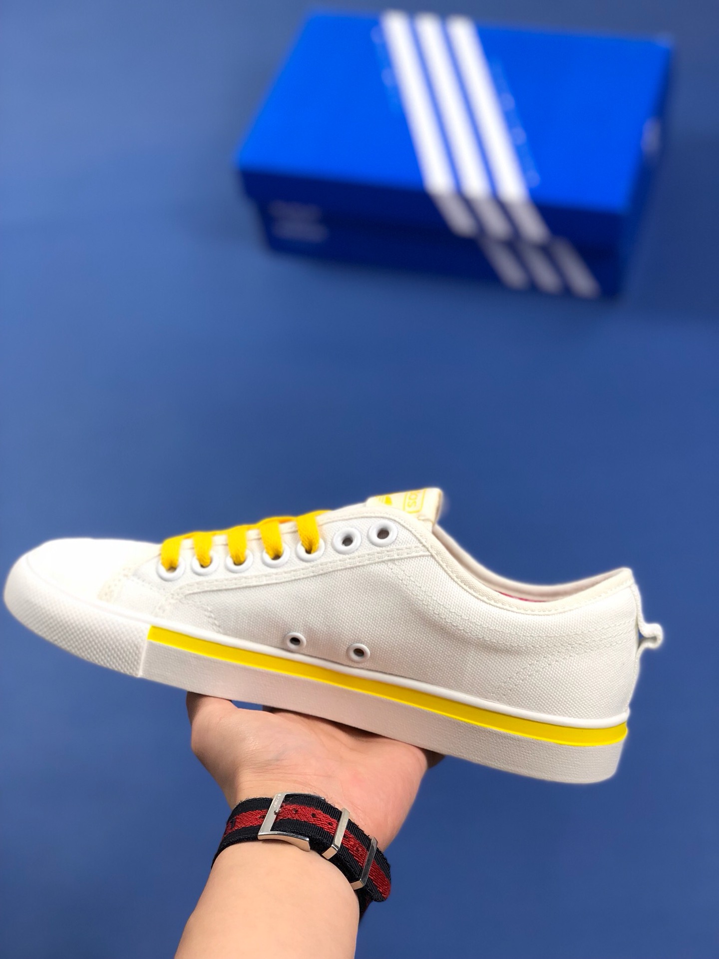 120 夏日新品 原楦开发 三叶草Adidas Nizza Blanc Bordeaux LO二代半截式包胶头 三叶草经典帆布板鞋情侣休闲鞋