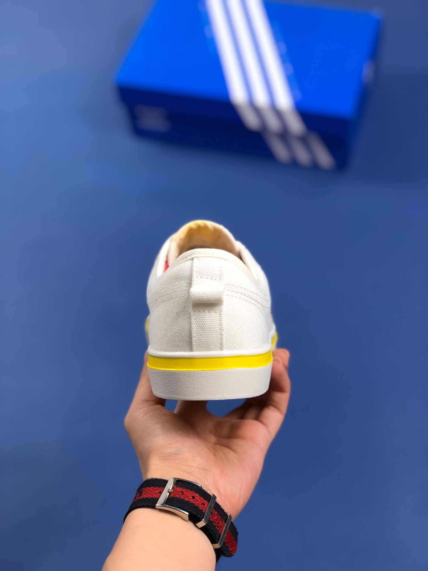 120 夏日新品 原楦开发 三叶草Adidas Nizza Blanc Bordeaux LO二代半截式包胶头 三叶草经典帆布板鞋情侣休闲鞋