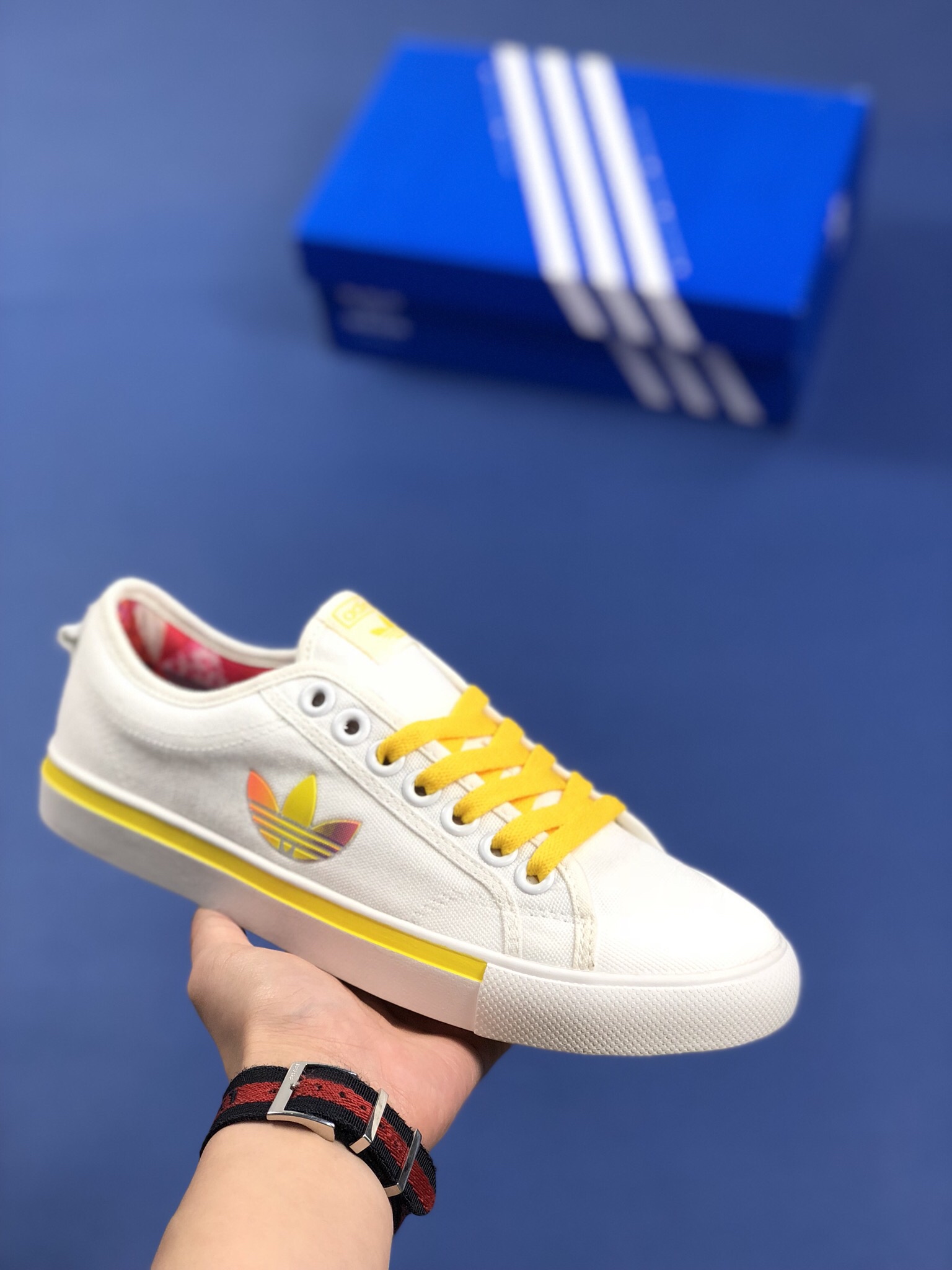 120 夏日新品 原楦开发 三叶草Adidas Nizza Blanc Bordeaux LO二代半截式包胶头 三叶草经典帆布板鞋情侣休闲鞋