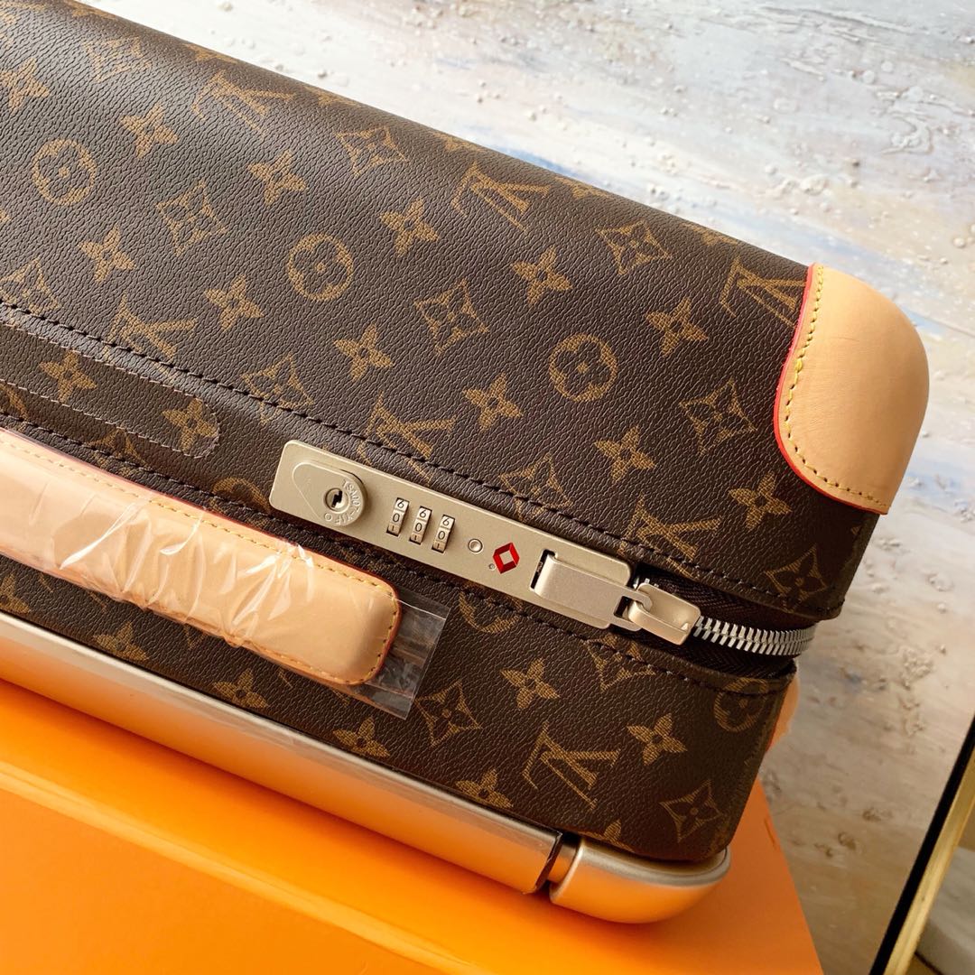 Louis Vuitton Bolsos Maleta con ruedas Negro Malla negra Color café Monogram Eclipse Fashion