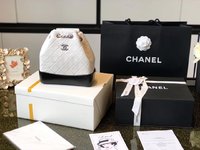 Every Designer
 Chanel Gabrielle Bag Bags Backpack Black White All Steel