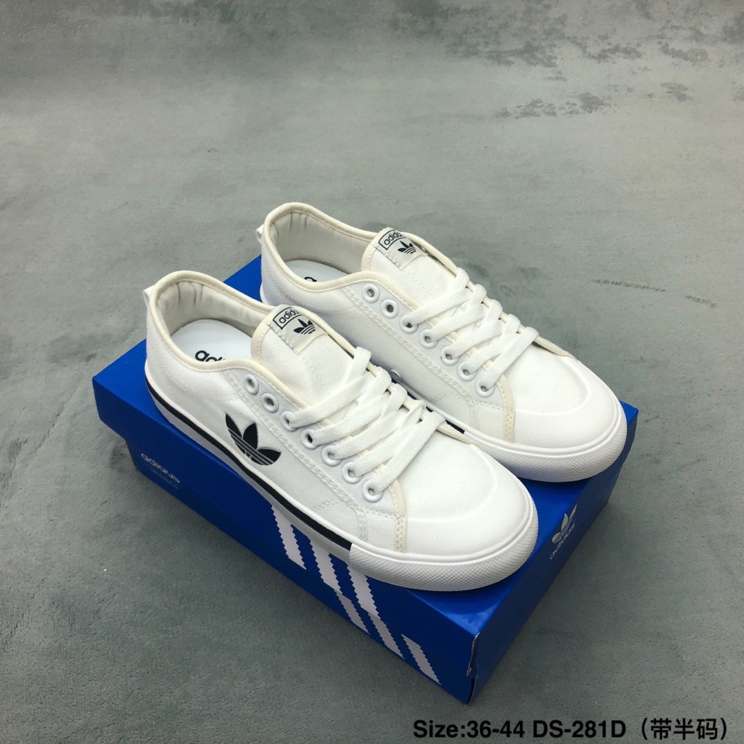 120码数：男女鞋36-44码（带半码）简介：阿迪达斯/Adidas NIZZA 帆布2019新款时尚板鞋