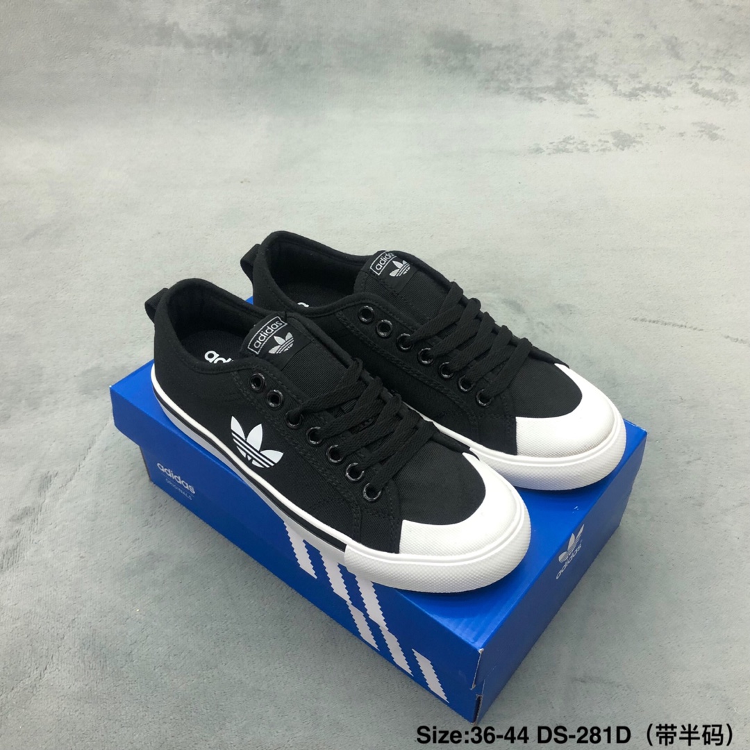 120码数：男女鞋36-44码（带半码）简介：阿迪达斯/Adidas NIZZA 帆布2019新款时尚板鞋编码