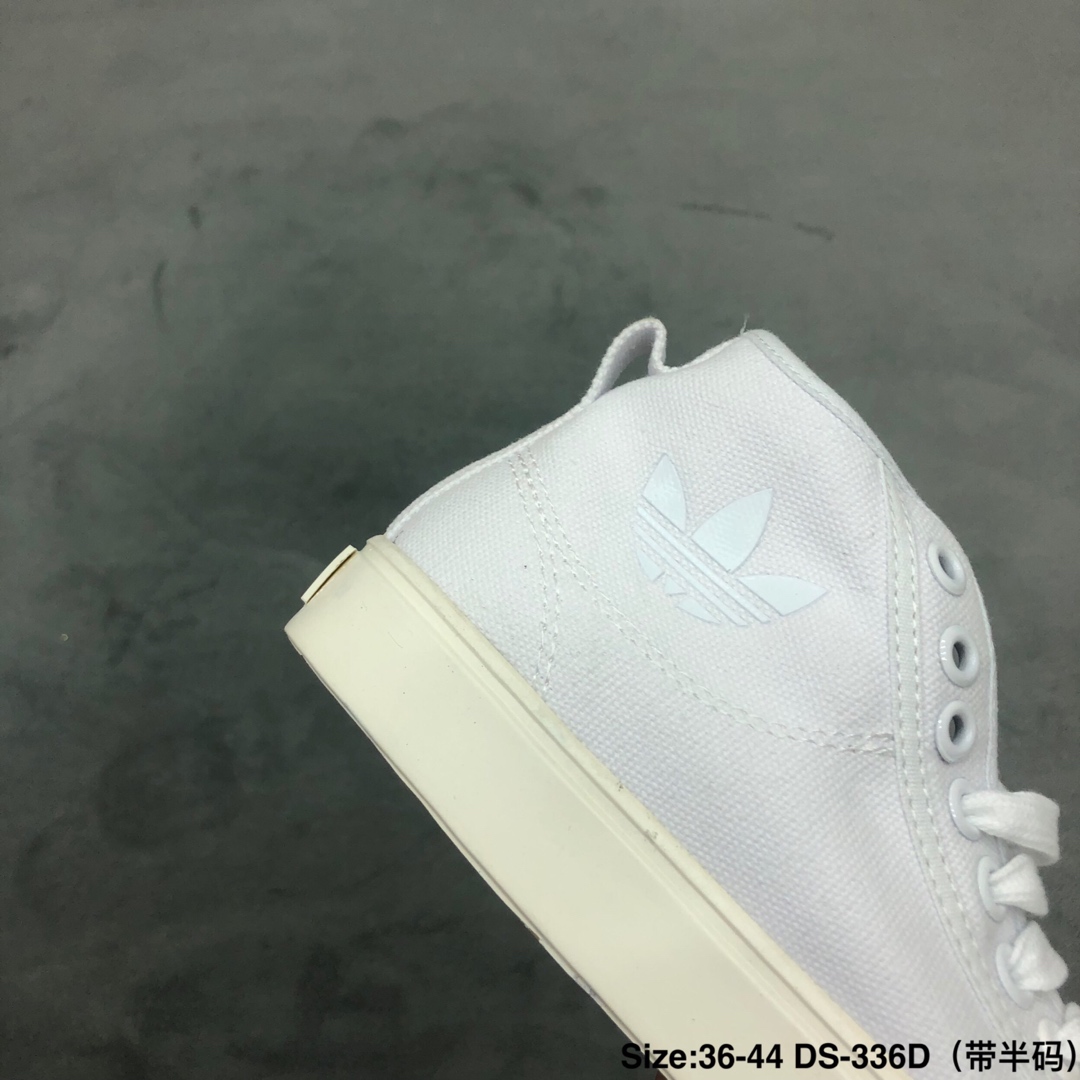 120码数：男女鞋36-44码（带半码）简介：阿迪达斯/Adidas NIZZA 帆布2019高帮新款时尚板鞋