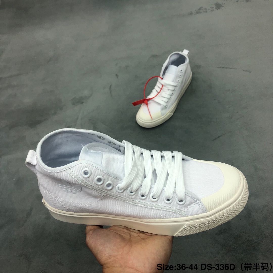 120码数：男女鞋36-44码（带半码）简介：阿迪达斯/Adidas NIZZA 帆布2019高帮新款时尚板鞋