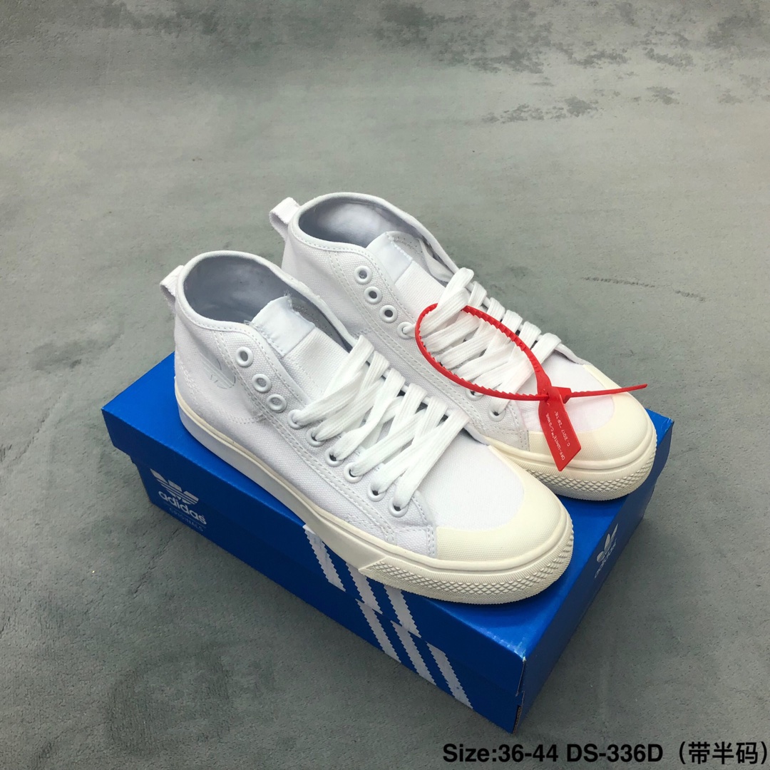 120码数：男女鞋36-44码（带半码）简介：阿迪达斯/Adidas NIZZA 帆布2019高帮新款时尚板鞋