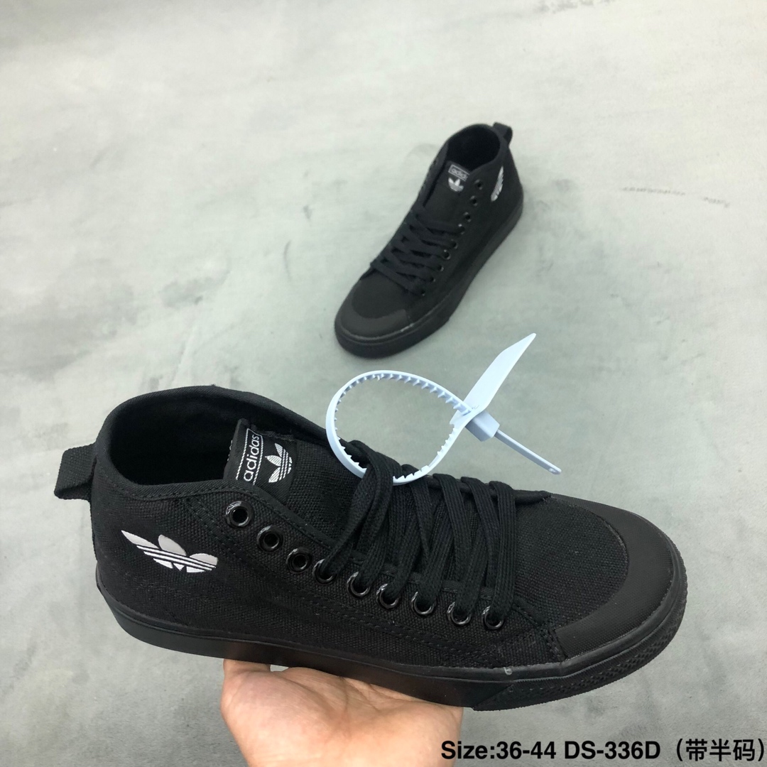 120码数：男女鞋36-44码（带半码）简介：阿迪达斯/Adidas NIZZA 帆布2019高帮新款时尚板鞋