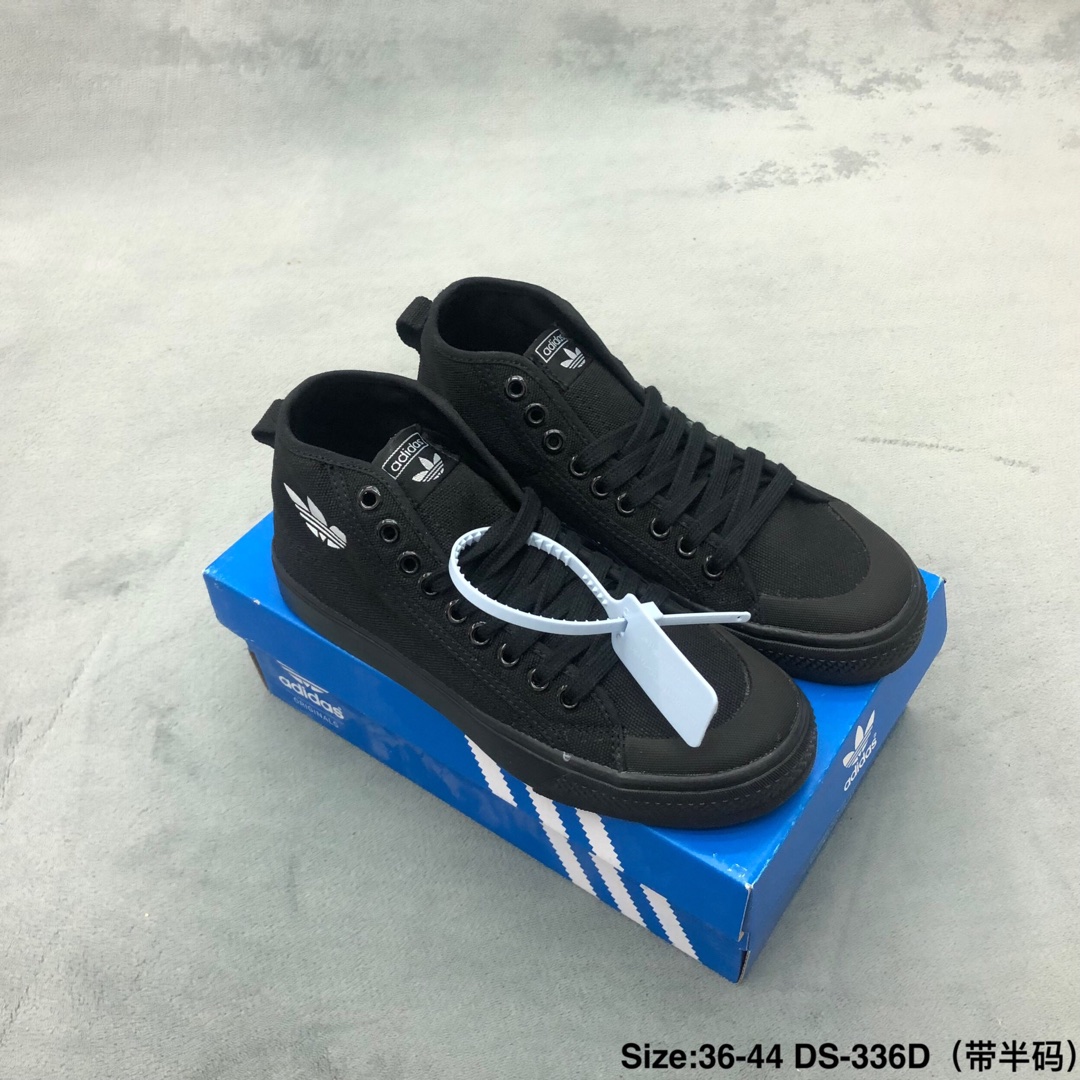 120码数：男女鞋36-44码（带半码）简介：阿迪达斯/Adidas NIZZA 帆布2019高帮新款时尚板鞋