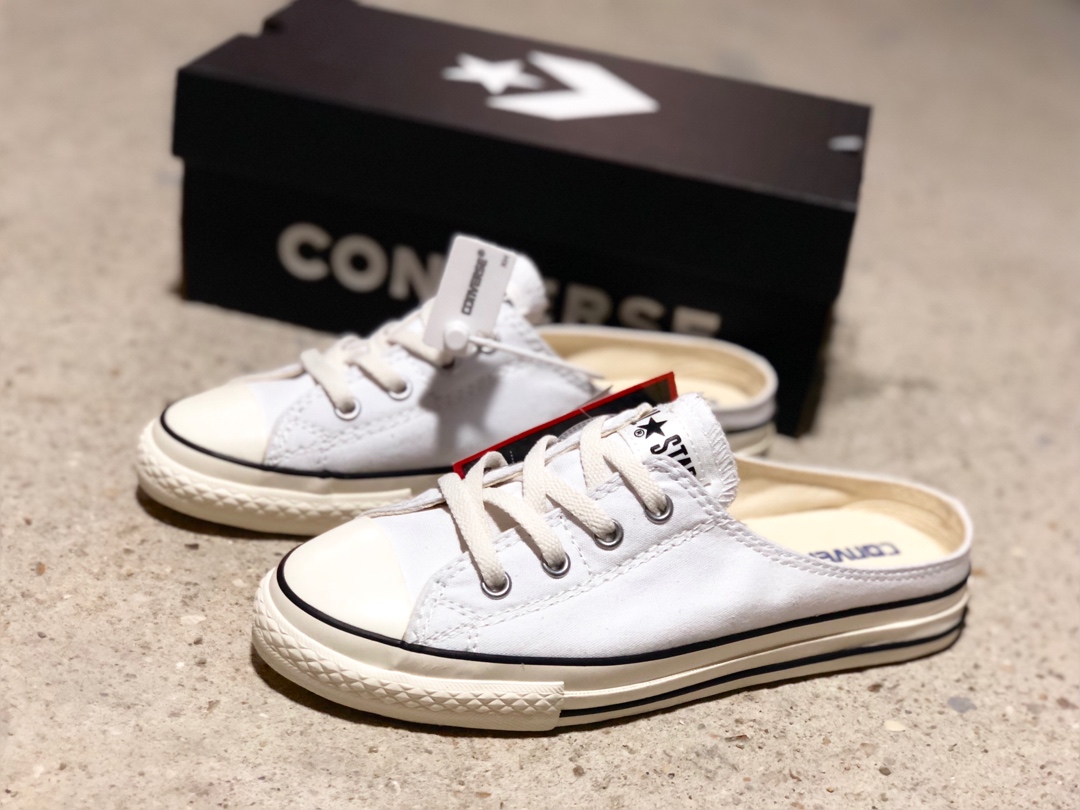 150converse匡威ALL STAR S MULE SLIP OX女式帆布懒人拖鞋 5CL196双围条