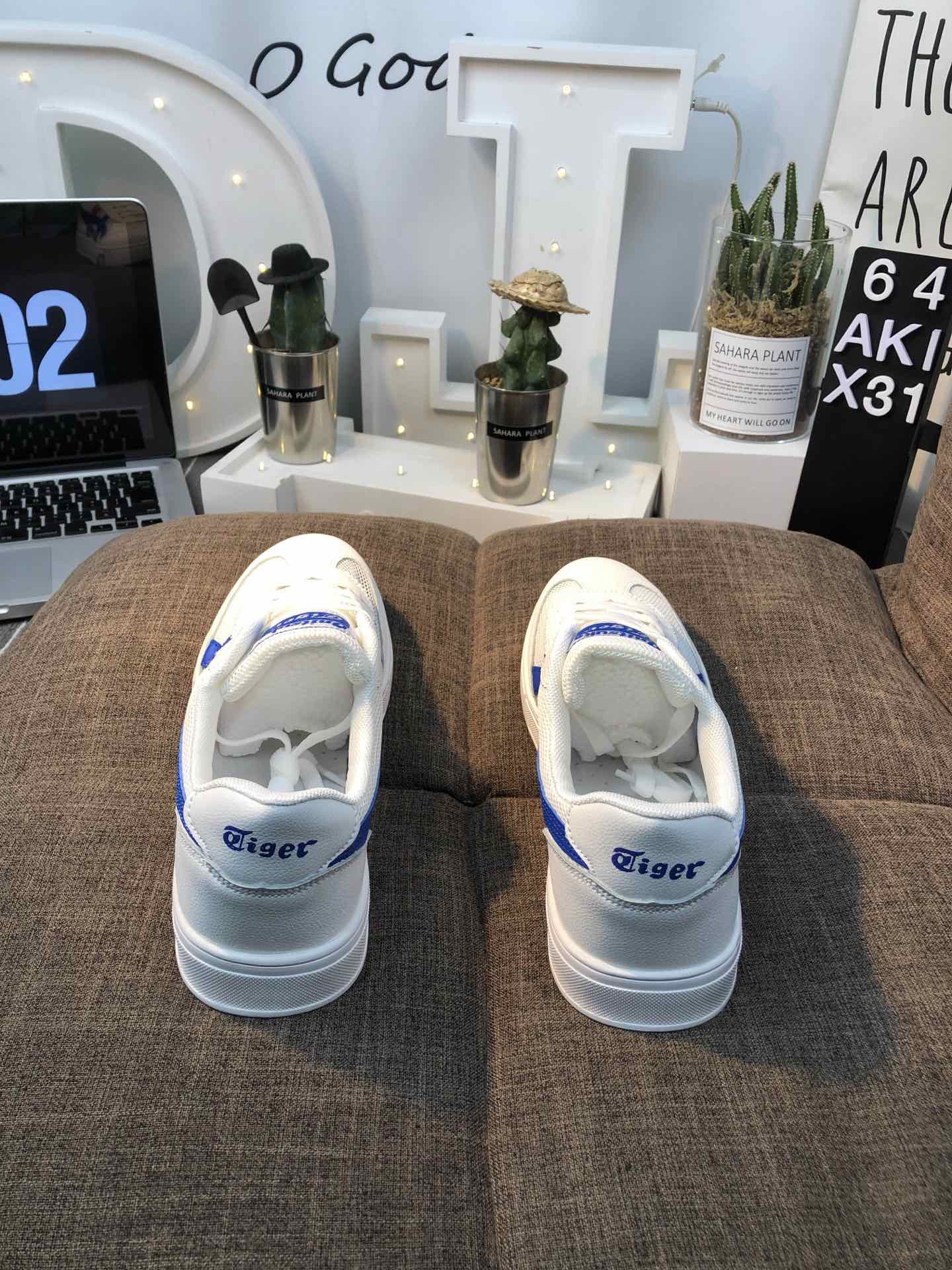 110 亚瑟士 Asics Tiger 鬼冢虎 皮面透气网休闲鞋 镂空透气板鞋