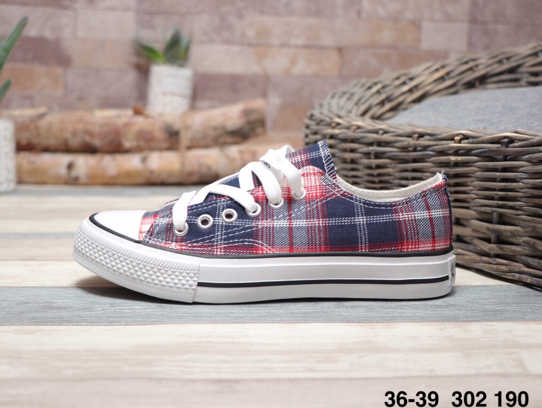 80匡威 Converse 1970s 低帮 格子帆布休闲板鞋