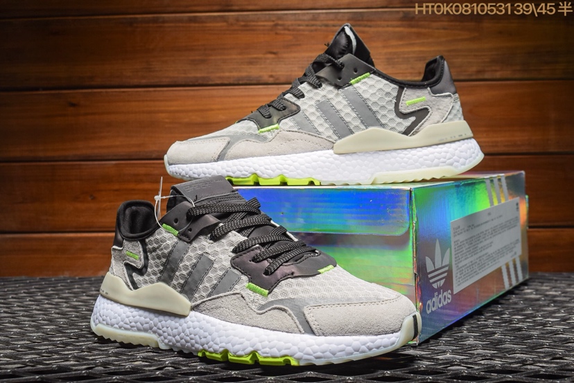 140 真标阿迪达斯 Adidas Nite Jogger ＂夜行者＂2019 全新复古跑鞋 3M 反光设计 进口猪八面