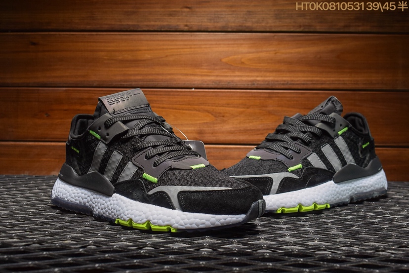 140 真标阿迪达斯 Adidas Nite Jogger ＂夜行者＂2019 全新复古跑鞋 3M 反光设计 进口猪八面