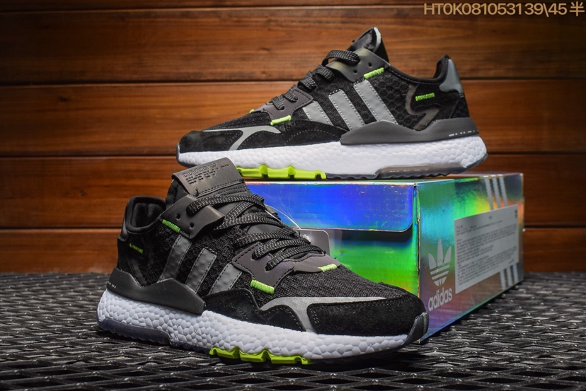 140 真标阿迪达斯 Adidas Nite Jogger ＂夜行者＂2019 全新复古跑鞋 3M 反光设计 进口猪八面