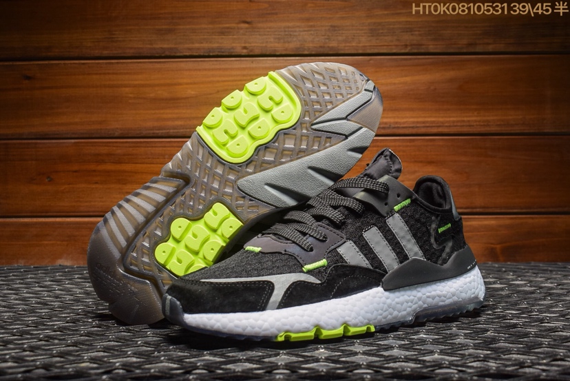 140 真标阿迪达斯 Adidas Nite Jogger ＂夜行者＂2019 全新复古跑鞋 3M 反光设计 进口猪八面