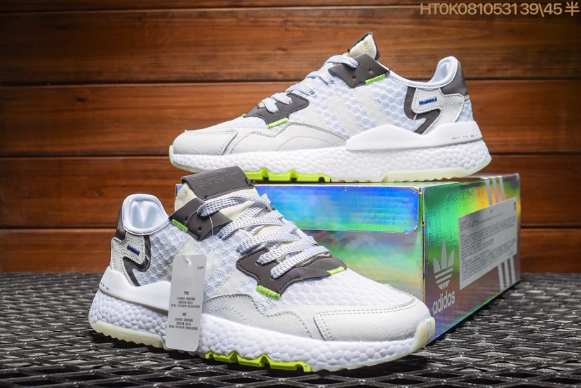 140 真标阿迪达斯 Adidas Nite Jogger ＂夜行者＂2019 全新复古跑鞋 3M 反光设计 进口猪八面