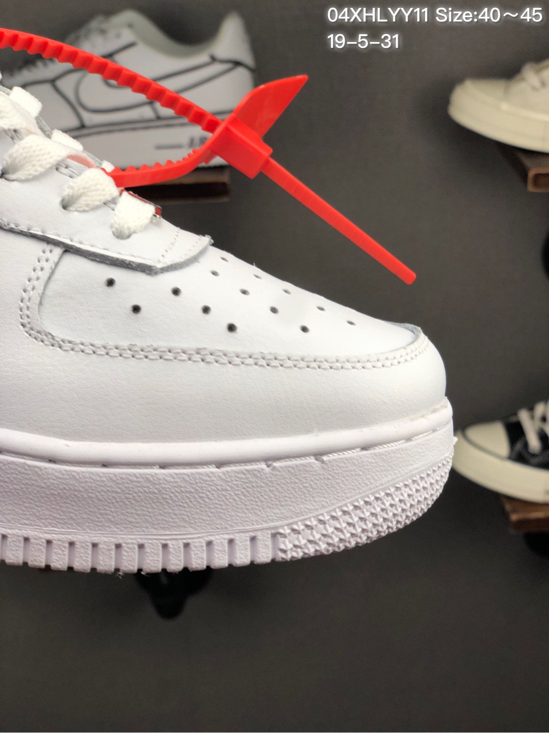 170 头层/耐克 Nike Air Force 1 x Off W hite 原盒真标 头层真皮拼接 OW联名限量空军一号板鞋