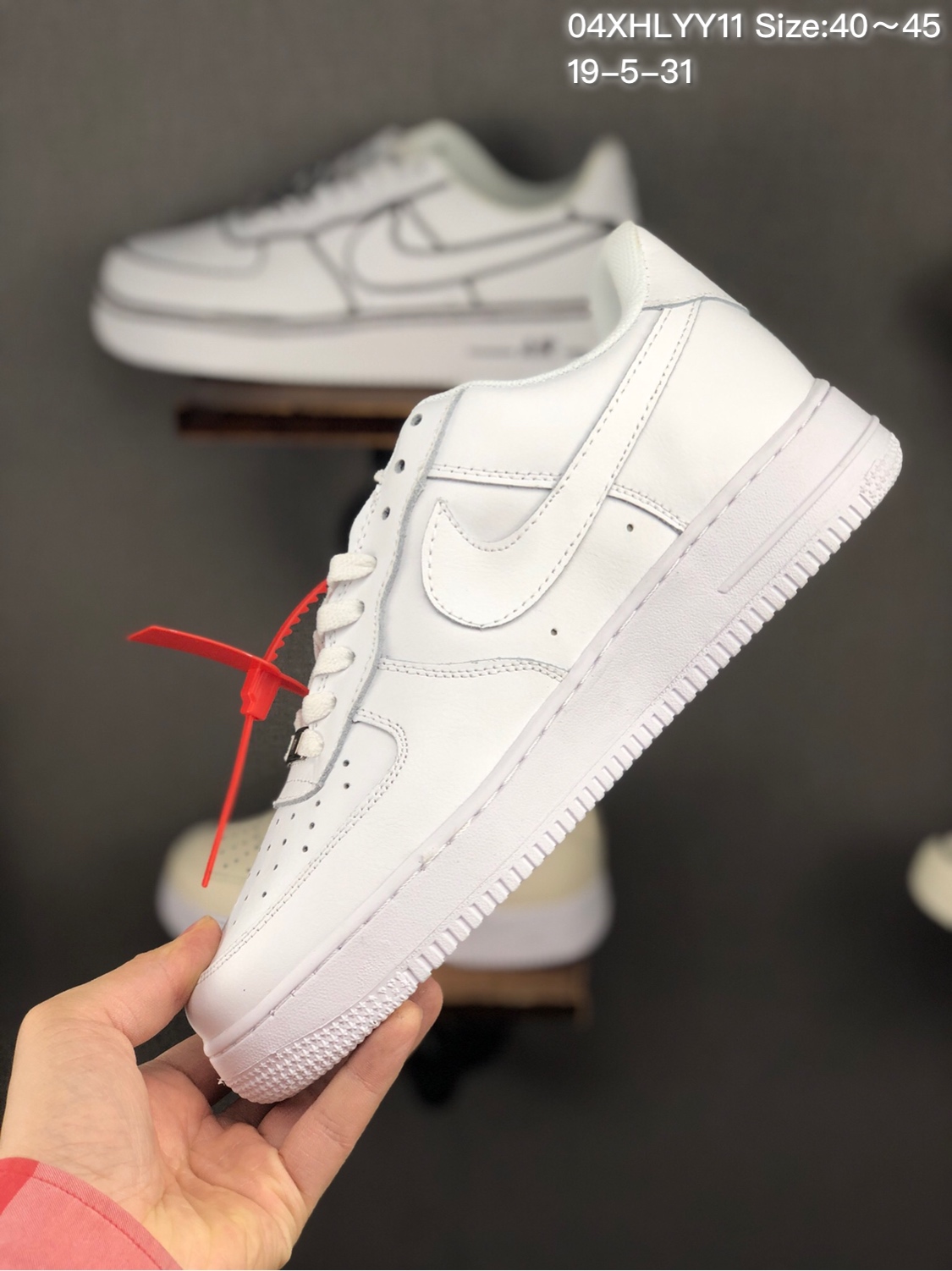 170 头层/耐克 Nike Air Force 1 x Off W hite 原盒真标 头层真皮拼接 OW联名限量空军一号板鞋